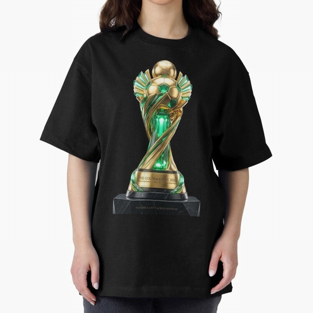 The Golden Glory 2026 - Futurist Soccer Trophy Classic T-Shirt Step into FIFA World Cup 2026 for Fans of Cristiano Ronaldo and France and Portugal, Bringing Retro Football Energy, Iconic Rivalries, Trophy Chase Drama and Stadium Atmosphere; Great