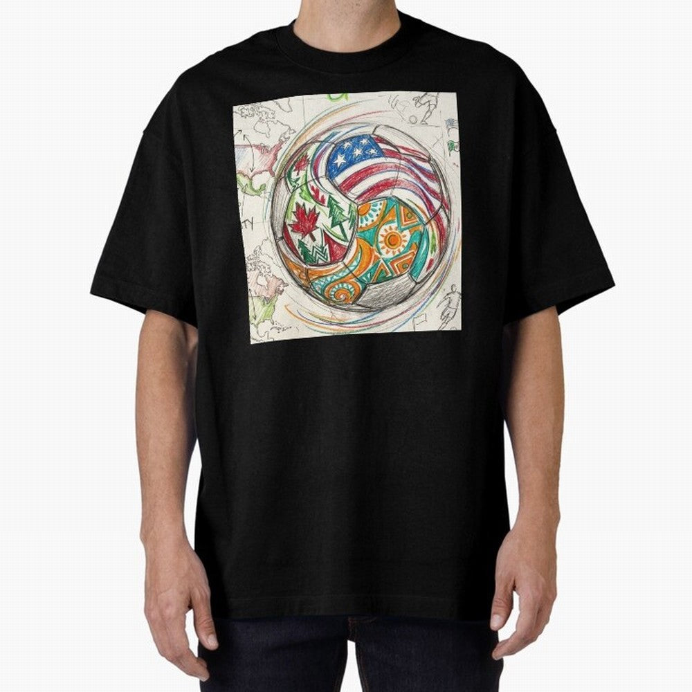 FIFA 2026 World Cup Unity Ball - Hand-Drawn Host Nations Art Classic T-Shirt Celebrate Golden Goal Energy in Global Football Passion for FIFA World Cup 2026, Celebrating CR7 and Messi, Portugal, Soccer Culture, Superstar Moments, National Team