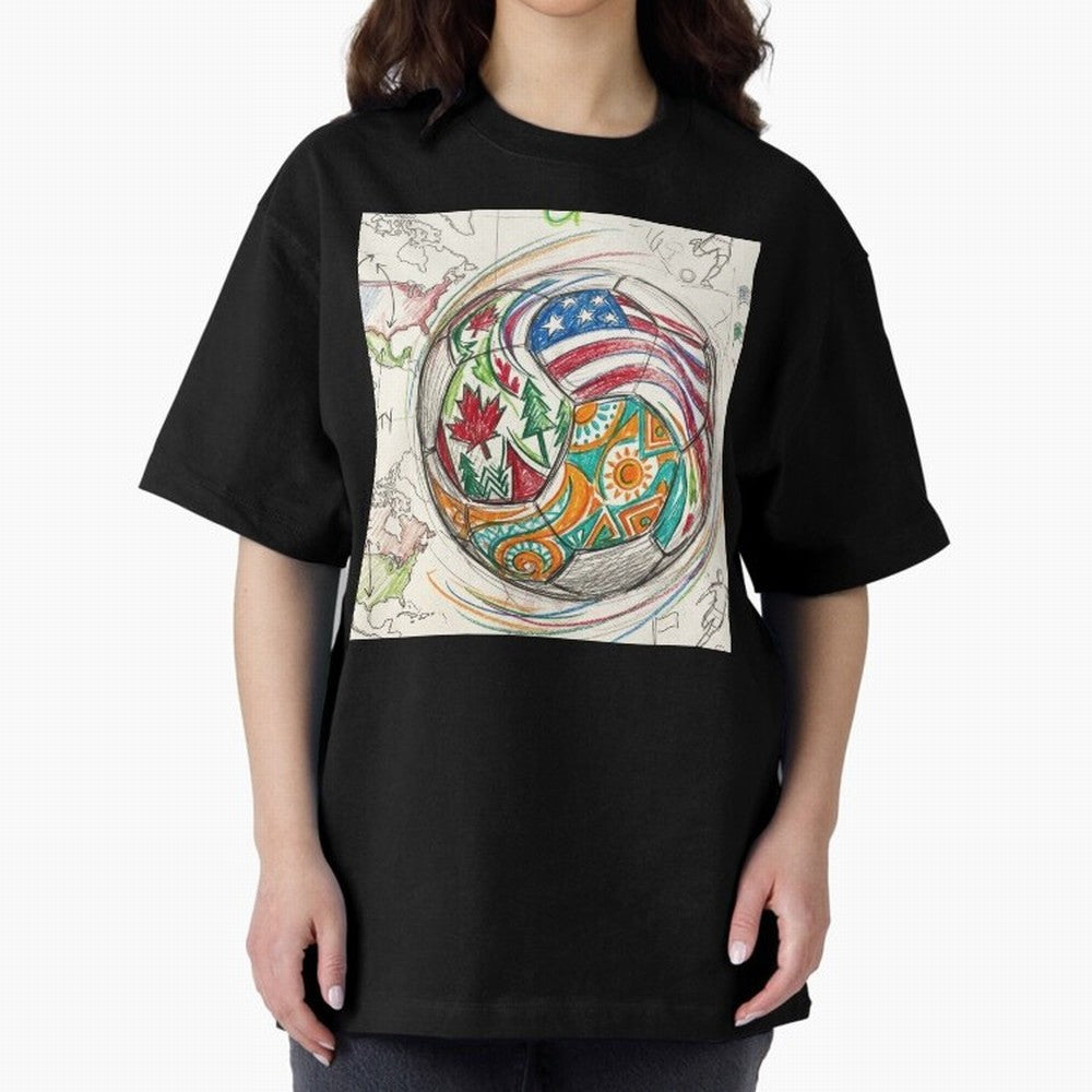 FIFA 2026 World Cup Unity Ball - Hand-Drawn Host Nations Art Classic T-Shirt Celebrate Golden Goal Energy in Global Football Passion for FIFA World Cup 2026, Celebrating CR7 and Messi, Portugal, Soccer Culture, Superstar Moments, National Team