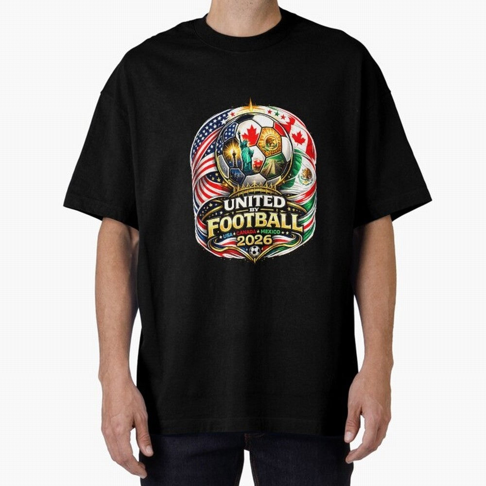 United By Football 2026 USA Canada Mexico Classic T-Shirt Share FIFA World Cup 2026 Spirit, Inspired by Argentina and Brazil, Messi and Cristiano Ronaldo, Goal Celebration Energy, Supporter Heritage, Football Icons and Worldwide Tournament Joy;