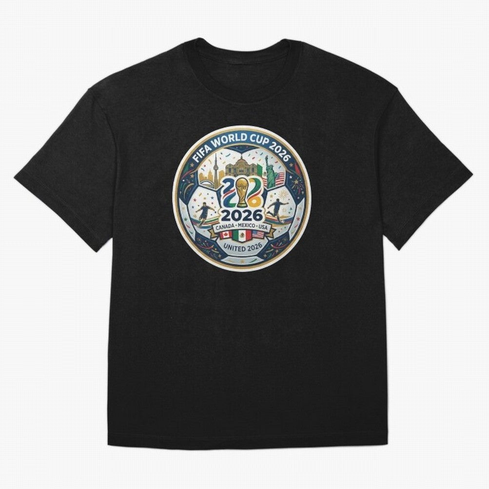 FIFA World Cup 2026 North America Commemorative Emblem Classic T-Shirt Create FIFA World Cup 2026 USA Canada Mexico Spirit, Featuring Brazil, Portugal and Argentina, Messi, CR7 and Mbappe, Stadium Chants, National Pride, Trophy Dreams and