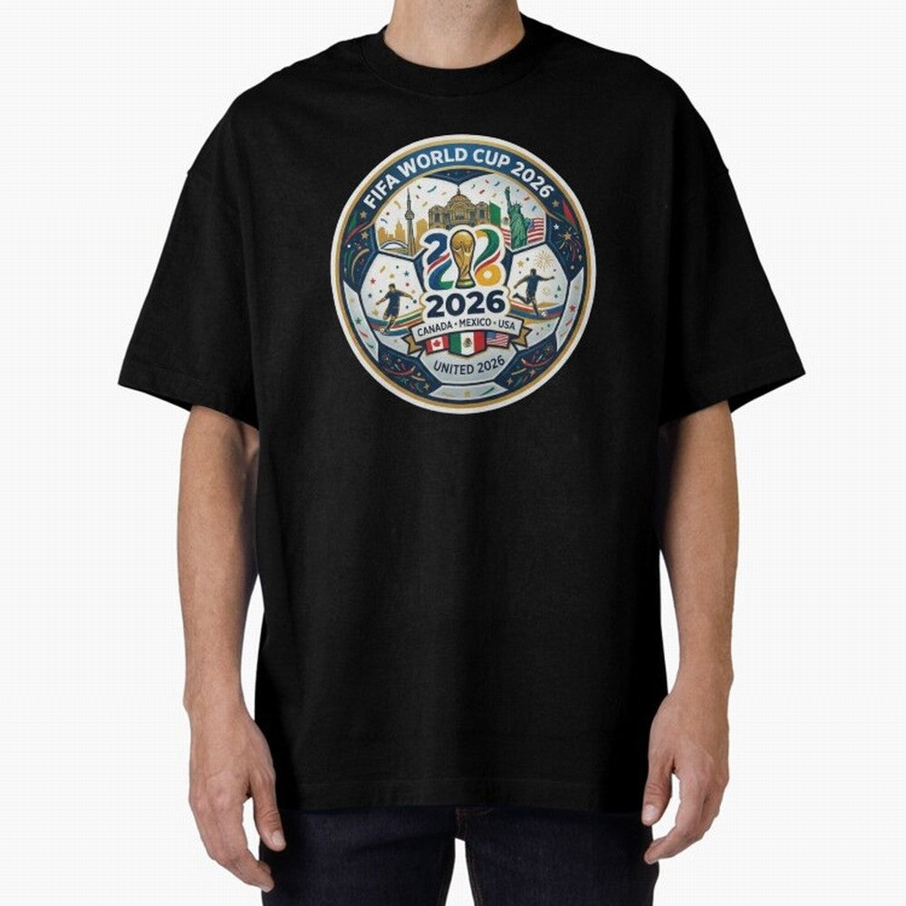 FIFA World Cup 2026 North America Commemorative Emblem Classic T-Shirt Create FIFA World Cup 2026 USA Canada Mexico Spirit, Featuring Brazil, Portugal and Argentina, Messi, CR7 and Mbappe, Stadium Chants, National Pride, Trophy Dreams and