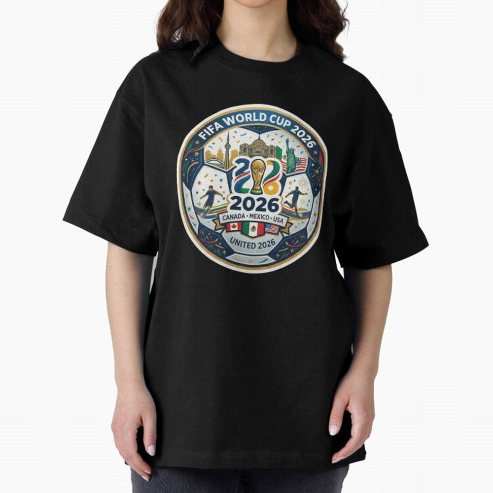 FIFA World Cup 2026 North America Commemorative Emblem Classic T-Shirt Create FIFA World Cup 2026 USA Canada Mexico Spirit, Featuring Brazil, Portugal and Argentina, Messi, CR7 and Mbappe, Stadium Chants, National Pride, Trophy Dreams and