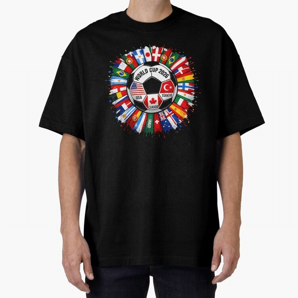 World Cup 2026 Shirt Soccer Tournament Fan Design International Flags Football Graphic Tee Sports Lover Gift Classic T-Shirt Bring Trophy Dreams to FIFA World Cup 2026 Spirit, Connected to England and Germany, Mbappe, Champion Mindset, Group Stage