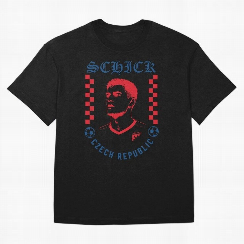 Schick Czech Republic Soccer Legend Retro Football Graphic Classic T-Shirt Experience the Global Stage of FIFA World Cup 2026 Group Stage for Fans of Messi and Cristiano Ronaldo and England, Bringing Vintage Soccer Flavor, Modern Football Stars,