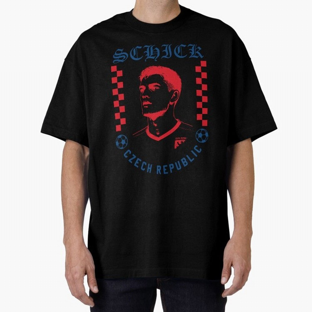 Schick Czech Republic Soccer Legend Retro Football Graphic Classic T-Shirt Experience the Global Stage of FIFA World Cup 2026 Group Stage for Fans of Messi and Cristiano Ronaldo and England, Bringing Vintage Soccer Flavor, Modern Football Stars,