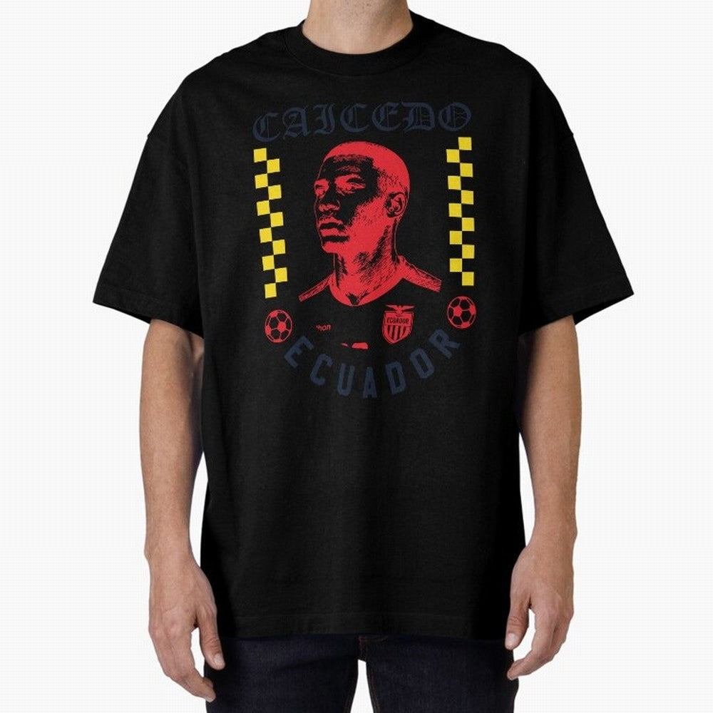 Caicedo Ecuador Soccer Star Retro Football Fan Design Classic T-Shirt Bring Match Day Fire to the FIFA World Cup 2026 USA Canada Mexico Journey through Cristiano Ronaldo Highlights, Portugal, Spain and Germany Pride, Match Day Excitement, Supporter