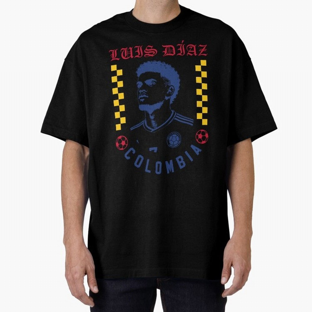 Luis D¨ªaz Colombia Soccer Star Retro Football Fan Design Classic T-Shirt Honor FIFA World Cup 2026 Group Stage for Fans of Messi, CR7 and Mbappe and Spain, Bringing Supporter Pride, Iconic Celebrations, Legendary Names and Global Match Day Energy;