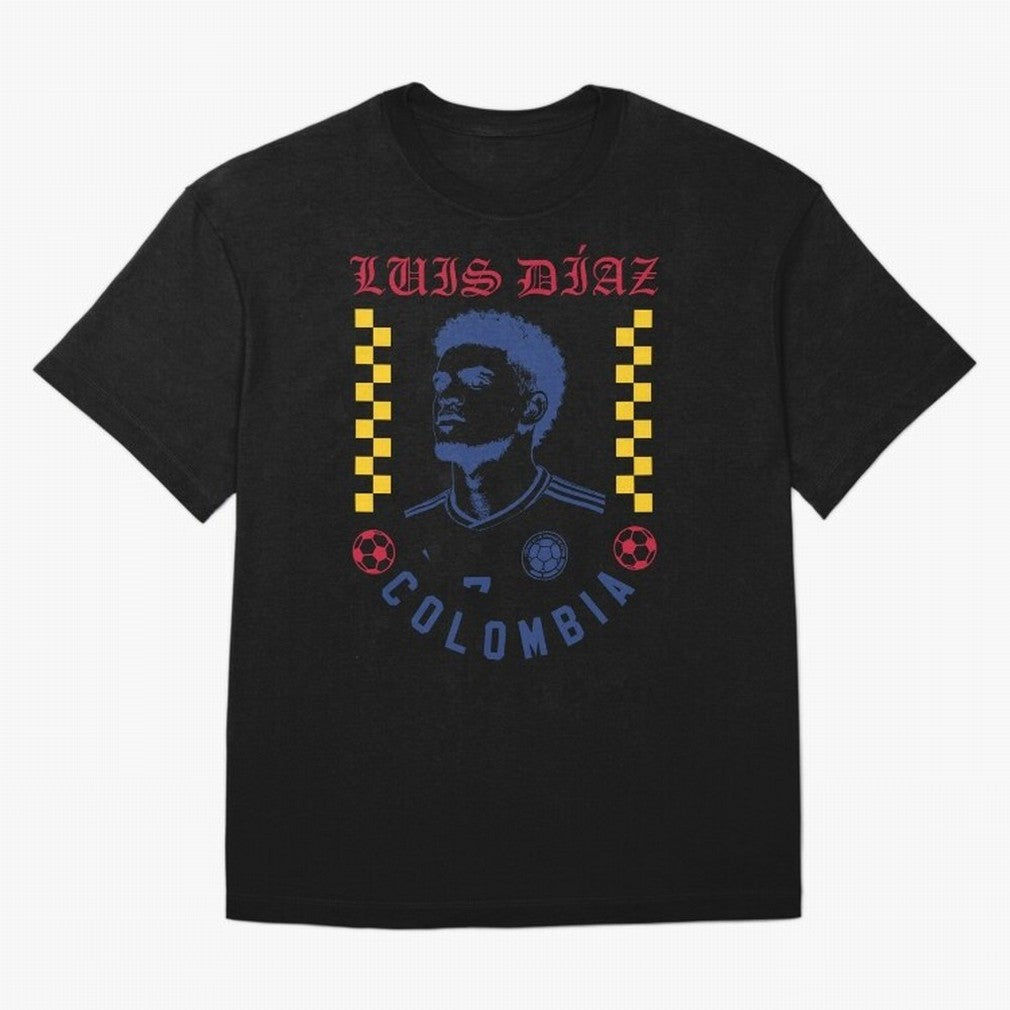 Luis D¨ªaz Colombia Soccer Star Retro Football Fan Design Classic T-Shirt Honor FIFA World Cup 2026 Group Stage for Fans of Messi, CR7 and Mbappe and Spain, Bringing Supporter Pride, Iconic Celebrations, Legendary Names and Global Match Day Energy;