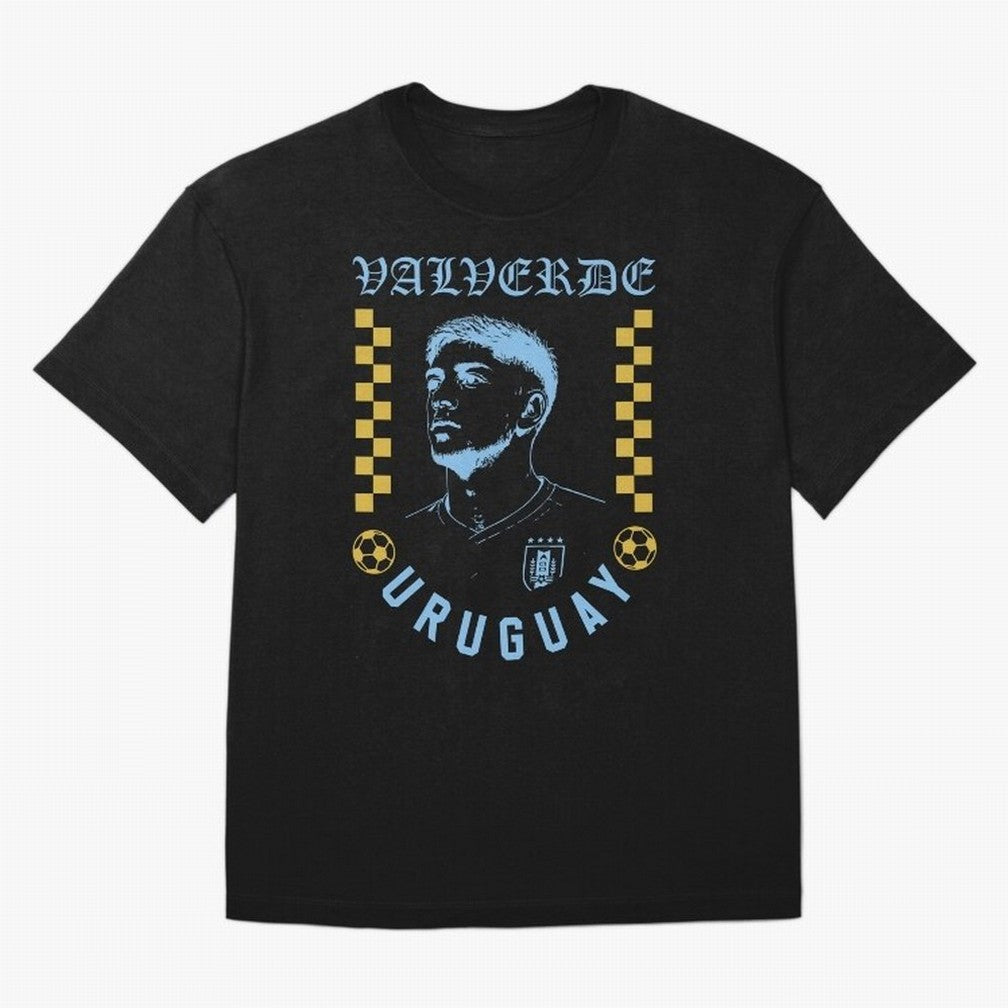 Valverde Uruguay Soccer Star Retro Football Fan Design Classic T-Shirt Represent Fans Who Live for Match Day Hype around FIFA World Cup 2026 USA Canada Mexico, Neymar, Haaland and Cristiano Ronaldo, Netherlands, Classic Soccer Heritage,