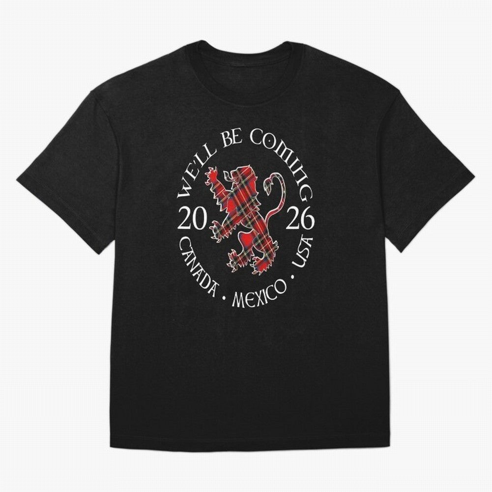We'll be Coming Scotland Football Tee Scottish World Cup Classic T-Shirt Celebrate Classic Football Spirit in Match Day Hype around FIFA World Cup 2026, Neymar, Haaland and Cristiano Ronaldo, Brazil, Portugal and Argentina, Worldwide Fan Energy,