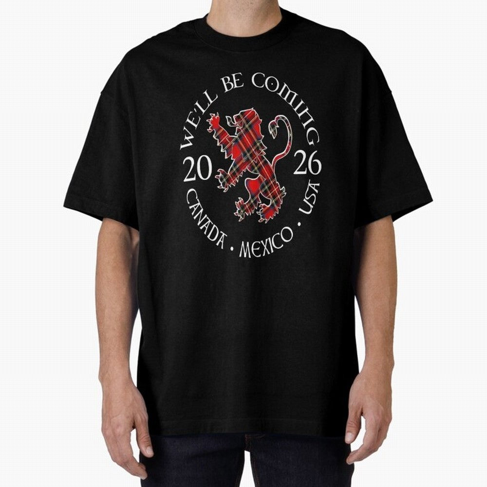 We'll be Coming Scotland Football Tee Scottish World Cup Classic T-Shirt Celebrate Classic Football Spirit in Match Day Hype around FIFA World Cup 2026, Neymar, Haaland and Cristiano Ronaldo, Brazil, Portugal and Argentina, Worldwide Fan Energy,