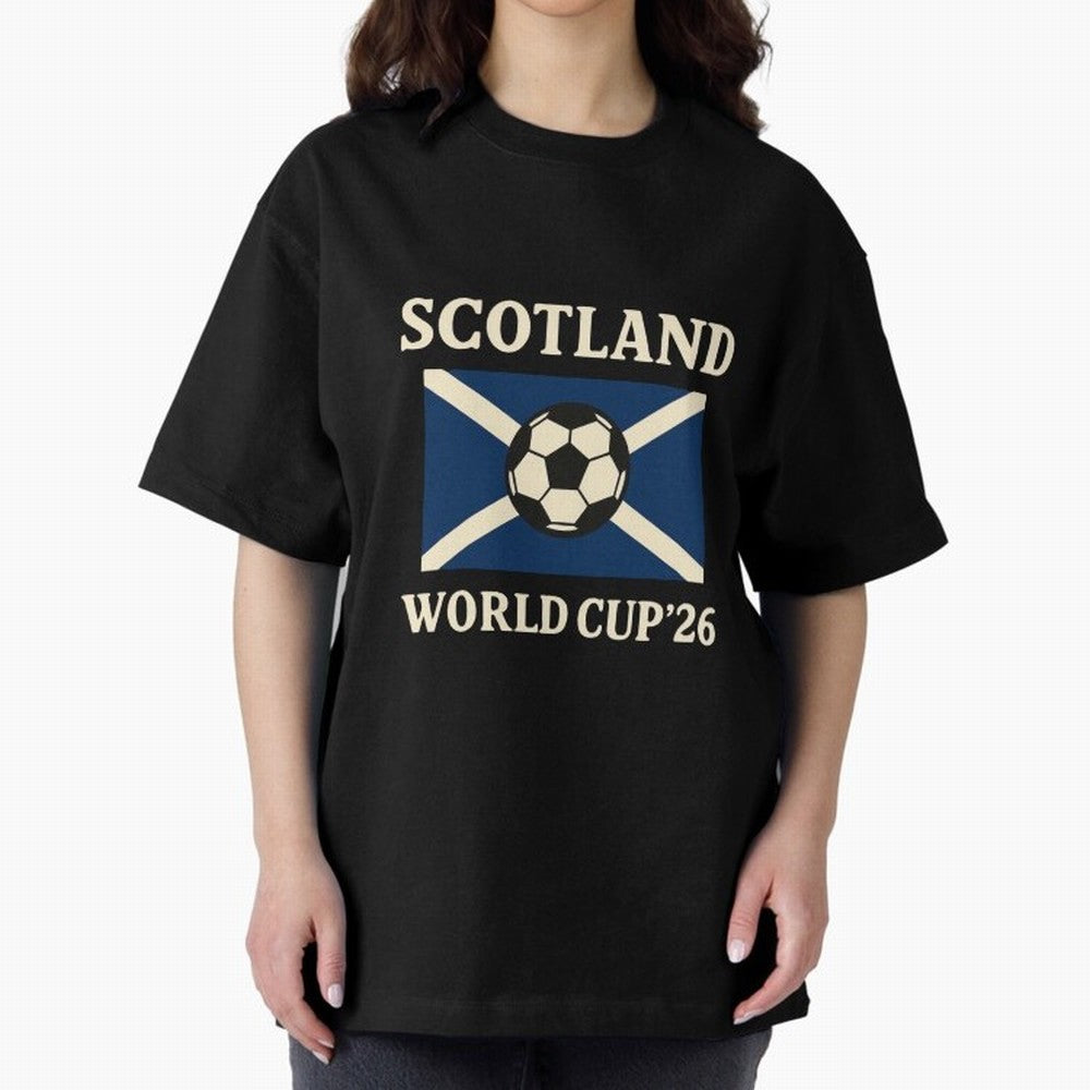 Scotland World Cup 2026 Oversized T-Shirt Celebrate Every Goal in FIFA World Cup 2026 Capturing Mbappe, Portugal, Spain and Germany Energy, Soccer Culture, Superstar Moments, National Team Dreams and Competitive Fire; Perfect for People Who Love