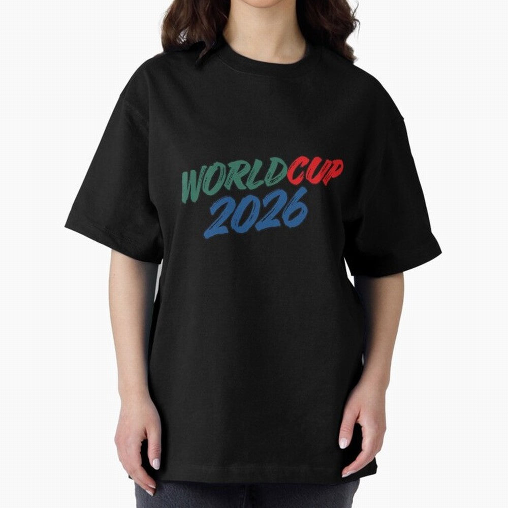 World Cup 2026 Oversized T-Shirt Spotlight FIFA World Cup 2026 USA Canada Mexico Centered on Cristiano Ronaldo, Brazil Energy, Worldwide Fan Energy, Dramatic Goals, Stadium Lights and Championship Celebrations; Great for Supporters Who Love