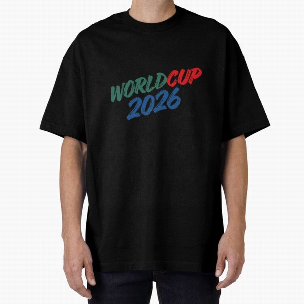 World Cup 2026 Oversized T-Shirt Spotlight FIFA World Cup 2026 USA Canada Mexico Centered on Cristiano Ronaldo, Brazil Energy, Worldwide Fan Energy, Dramatic Goals, Stadium Lights and Championship Celebrations; Great for Supporters Who Love