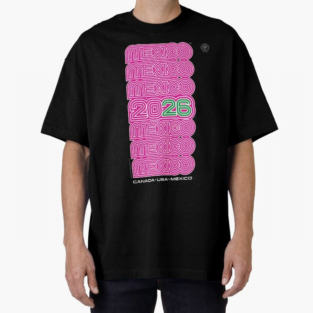 Mexico Retro Soccer 26 ¨C Canada USA Mexico 26¨C Bold Vintage Typography Oversized T-Shirt Spotlight FIFA World Cup 2026 Group Stage Highlighting Haaland and Mbappe, France Energy, Game Day Rituals, Football Legends, Country Pride and the Road to