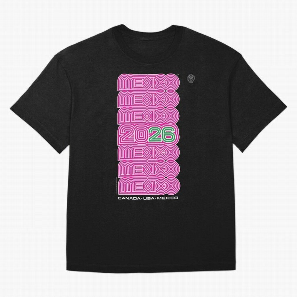 Mexico Retro Soccer 26 ¨C Canada USA Mexico 26¨C Bold Vintage Typography Oversized T-Shirt Spotlight FIFA World Cup 2026 Group Stage Highlighting Haaland and Mbappe, France Energy, Game Day Rituals, Football Legends, Country Pride and the Road to