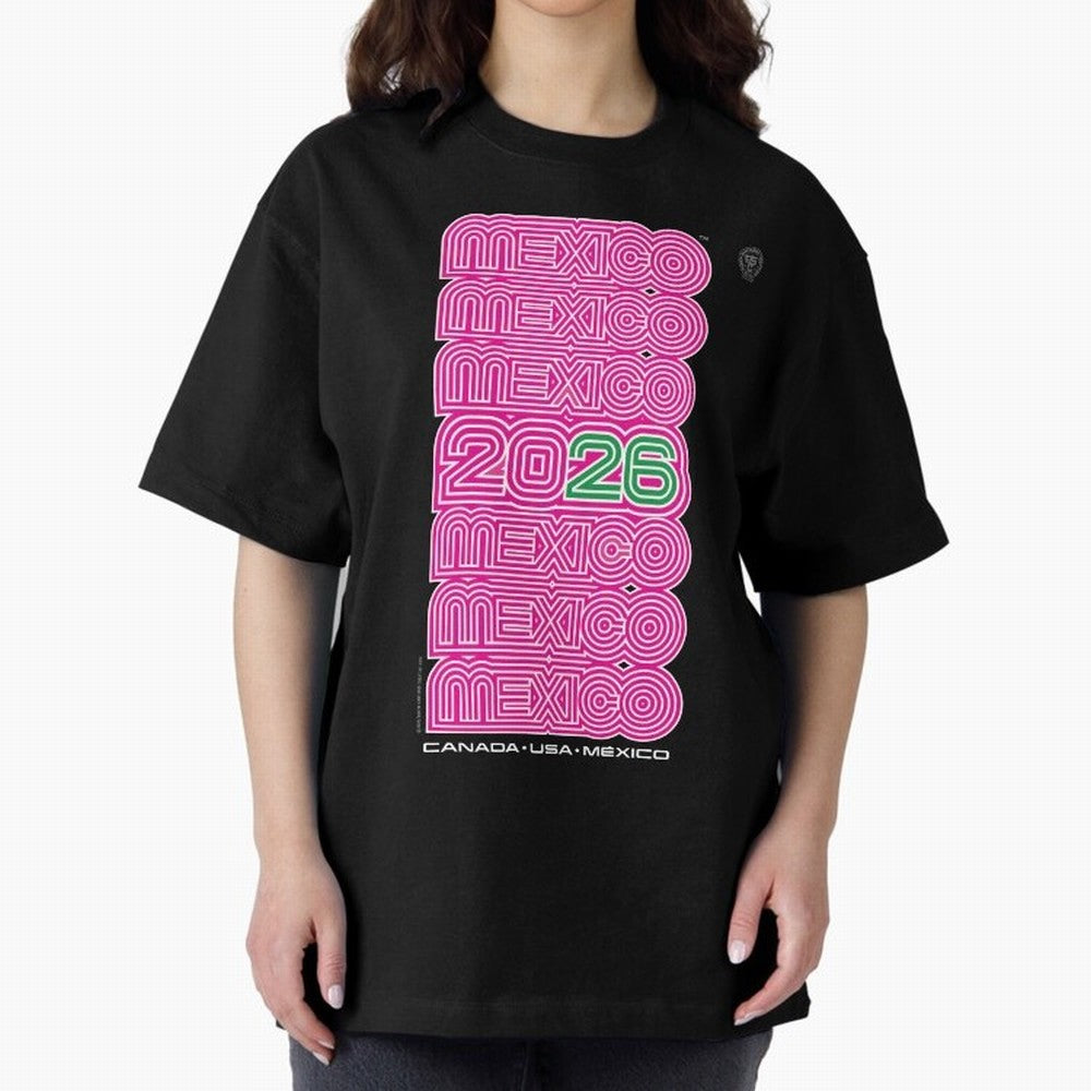 Mexico Retro Soccer 26 ¨C Canada USA Mexico 26¨C Bold Vintage Typography Oversized T-Shirt Spotlight FIFA World Cup 2026 Group Stage Highlighting Haaland and Mbappe, France Energy, Game Day Rituals, Football Legends, Country Pride and the Road to