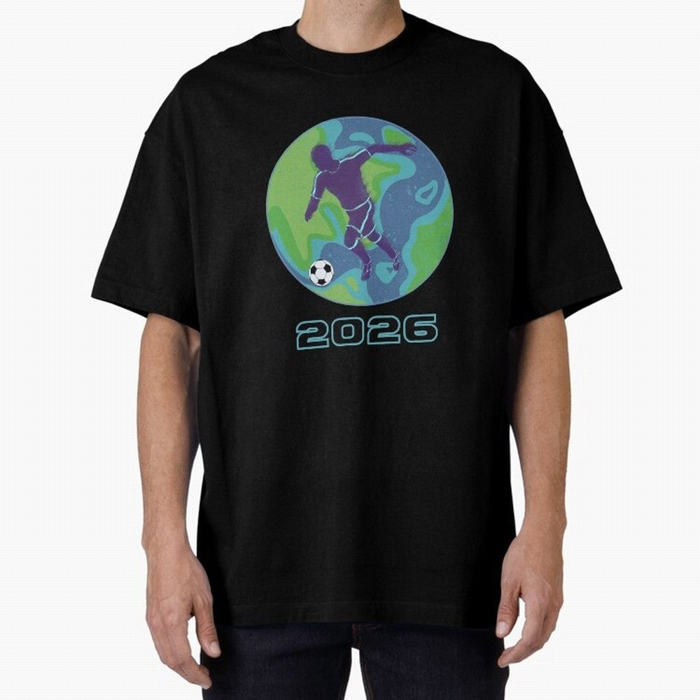 Soccer world 2026 Oversized T-Shirt Show Passion for the Stars of Global Football Passion for FIFA World Cup 2026, Capturing Messi, Argentina and Brazil, Game Day Rituals, Football Legends, Country Pride and the Road to the Final; Made for