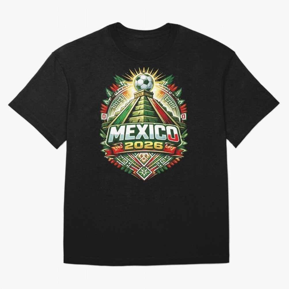 Mexico Soccer 2026 Art Oversized T-Shirt Bring Champion Energy into Global Football Passion for FIFA World Cup 2026 Group Stage, with Haaland and Mbappe, Portugal, Spain and Germany, Goal Celebration Energy, Supporter Heritage, Football Icons and