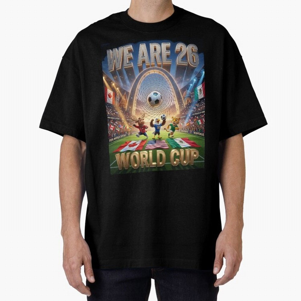 World cup 2026 Oversized T-Shirt Make Your Look Match Match Day Hype around FIFA World Cup 2026 USA Canada Mexico, Neymar, Haaland and Cristiano Ronaldo, Netherlands, Football Festival Excitement, Trophy Ambitions, Country Rivalries and Star Player