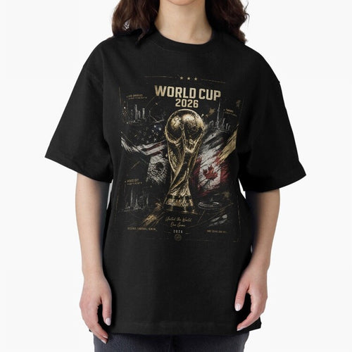 2026 FIFA World Cup Oversized T-Shirt Honor Champions and Dreams in FIFA World Cup 2026 USA Canada Mexico Built around Mbappe and Neymar, Germany Energy, Vintage Soccer Flavor, Modern Football Stars, National Flags and Final Night Emotion; Great