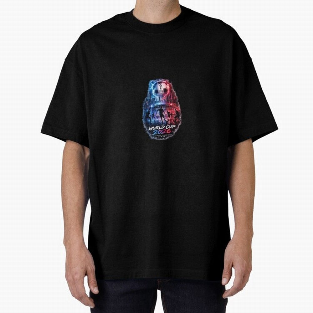 Copy of World Cup 2026 ¨C United Passion ?? | Neon Football Design Oversized T-Shirt Bring Supporter Culture to FIFA World Cup 2026 Group Stage for Fans of CR7 and Messi and Argentina, France and Brazil, Bringing Tournament Hype, Historic Matchups,