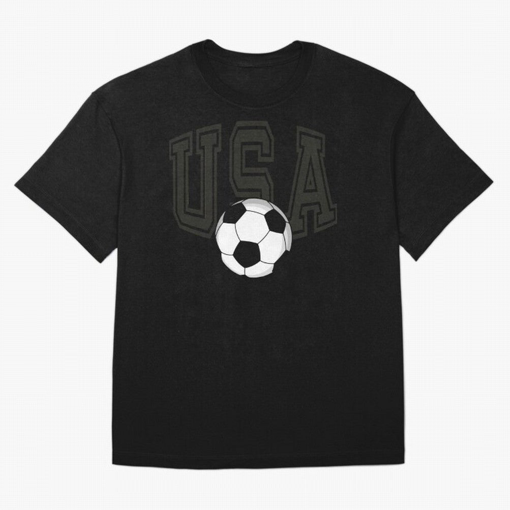 USA soccer ball American world cup 2026 fan Oversized T-Shirt Bring a Vintage Feel to FIFA World Cup 2026 USA Canada Mexico for Fans of CR7 and Germany, Bringing Game Day Rituals, Football Legends, Country Pride and the Road to the Final; Created
