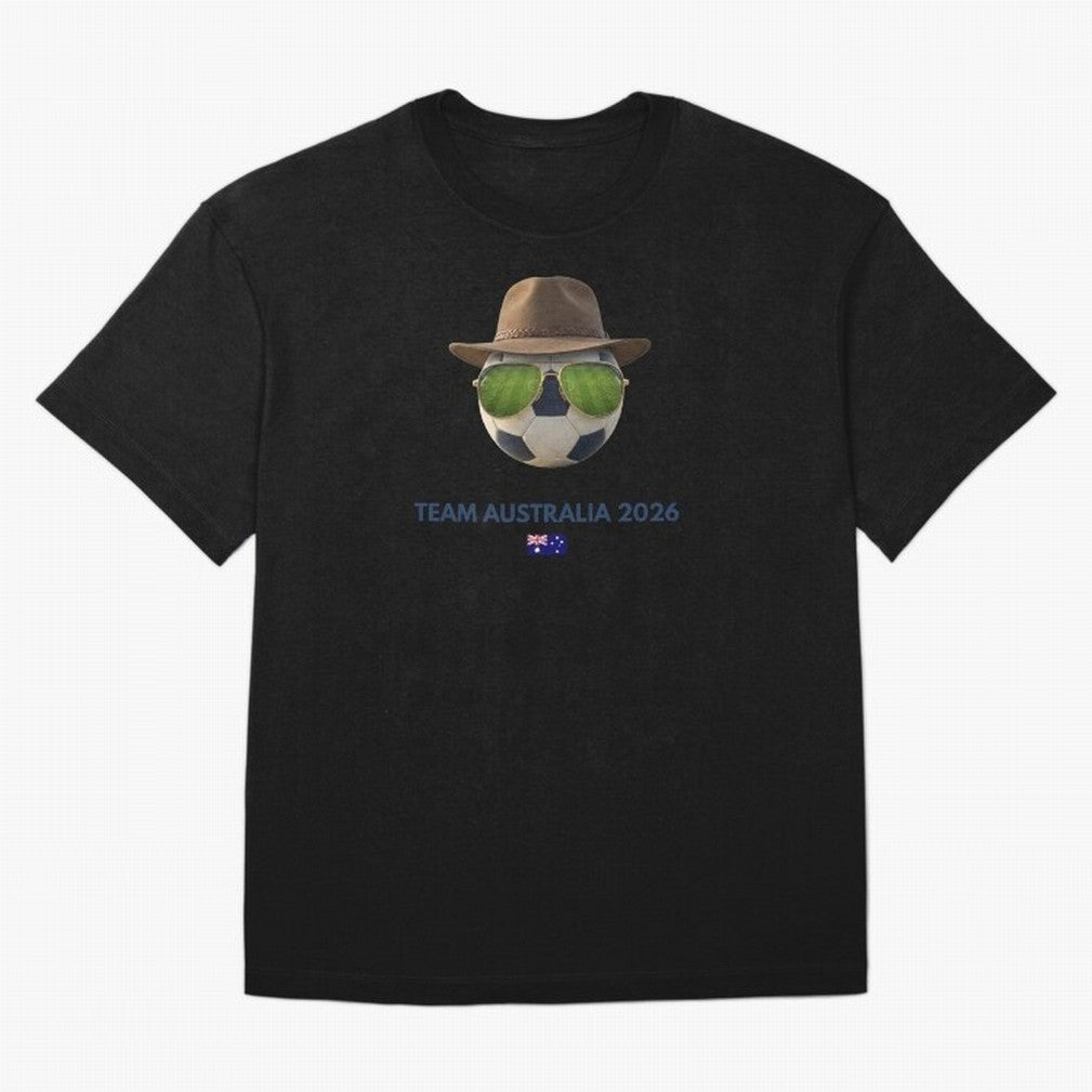 Soccer Fan Gear: Team Australia 2026 Oversized T-Shirt Celebrate Soccer Greatness during the FIFA World Cup 2026 Group Stage Journey through Mbappe and Neymar Highlights, Brazil, Portugal and Argentina Pride, Classic Soccer Heritage, Championship
