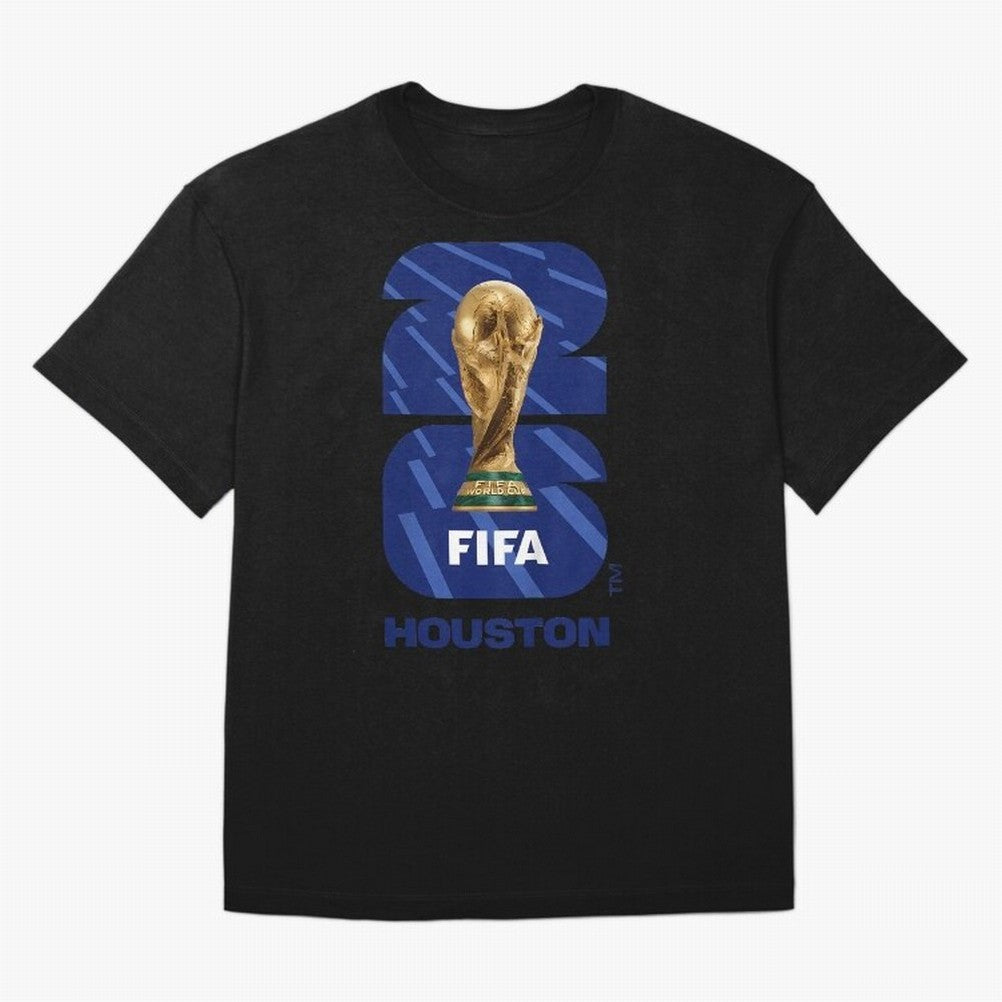 World Cup26 Houston Trophy Oversized T-Shirt Feel the FIFA World Cup 2026 USA Canada Mexico Journey through Messi, CR7 and Mbappe Highlights, Portugal, Spain and Germany Pride, Soccer Culture, Superstar Moments, National Team Dreams and Competitive