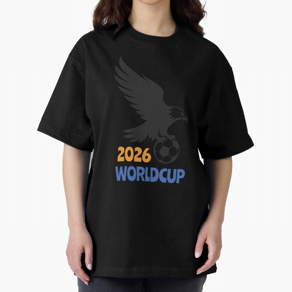 world cup 2026 Oversized T-Shirt Feel the Roar of Match Day Hype around FIFA World Cup 2026 USA Canada Mexico, Haaland and Mbappe, Spain and Netherlands, Worldwide Fan Energy, Dramatic Goals, Stadium Lights and Championship Celebrations; Created