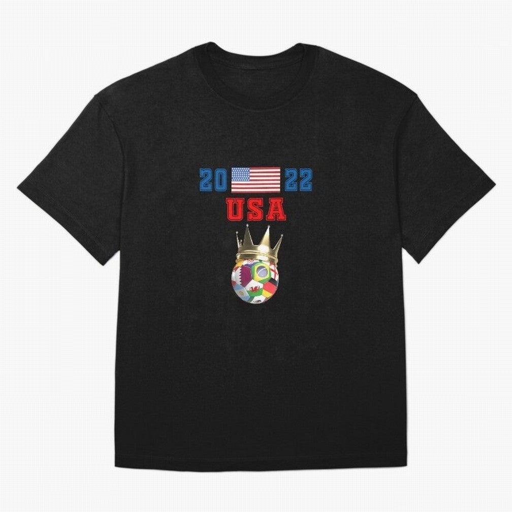 Usa World Cup Jersey 2022 Oversized T-Shirt Honor Football Greatness during FIFA World Cup 2026 Group Stage for Fans of Messi, CR7 and Mbappe and Portugal, Bringing Vintage Soccer Flavor, Modern Football Stars, National Flags and Final Night