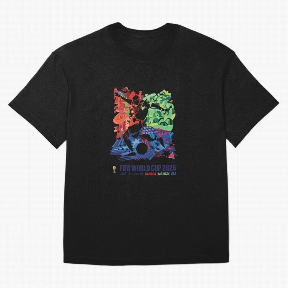 Host Nations Cultural Splash Art Oversized T-Shirt Turn Up for FIFA World Cup 2026 Group Stage Spirit, with Argentina, CR7 and Messi, Stadium Chants, National Pride, Trophy Dreams and Unforgettable Football Memories; Perfect for People Who Love
