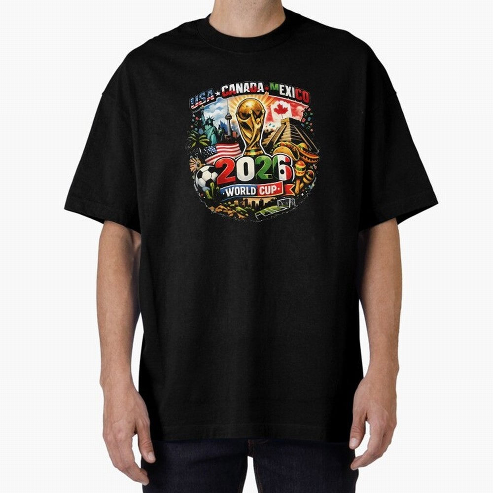 World Cup 2026 Funny Soccer Tournament 2026 T-Shirt_88656674 Oversized T-Shirt Spotlight Match Day Hype around FIFA World Cup 2026 USA Canada Mexico, Neymar, Haaland and Cristiano Ronaldo, England, France and Netherlands, Fan Favorite Moments,
