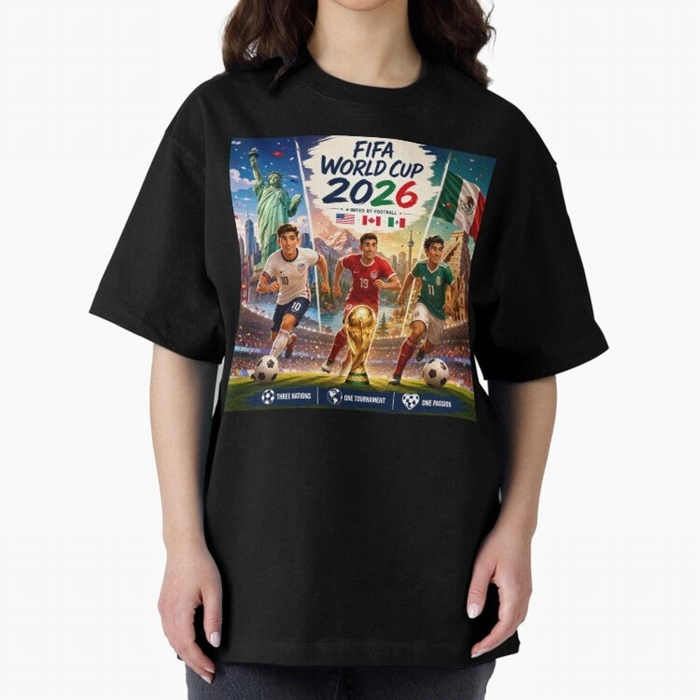United by Football 2026 #football 2026 Oversized T-Shirt Represent Fans Who Live for the FIFA World Cup 2026 Group Stage Journey through Messi, Neymar and Mbappe Highlights, France Pride, Soccer Culture, Superstar Moments, National Team Dreams and