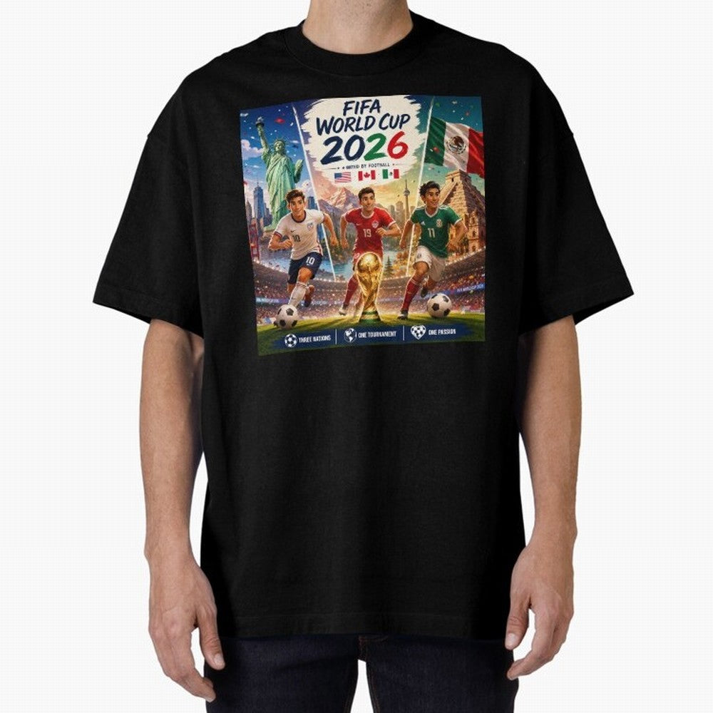 United by Football 2026 #football 2026 Oversized T-Shirt Represent Fans Who Live for the FIFA World Cup 2026 Group Stage Journey through Messi, Neymar and Mbappe Highlights, France Pride, Soccer Culture, Superstar Moments, National Team Dreams and