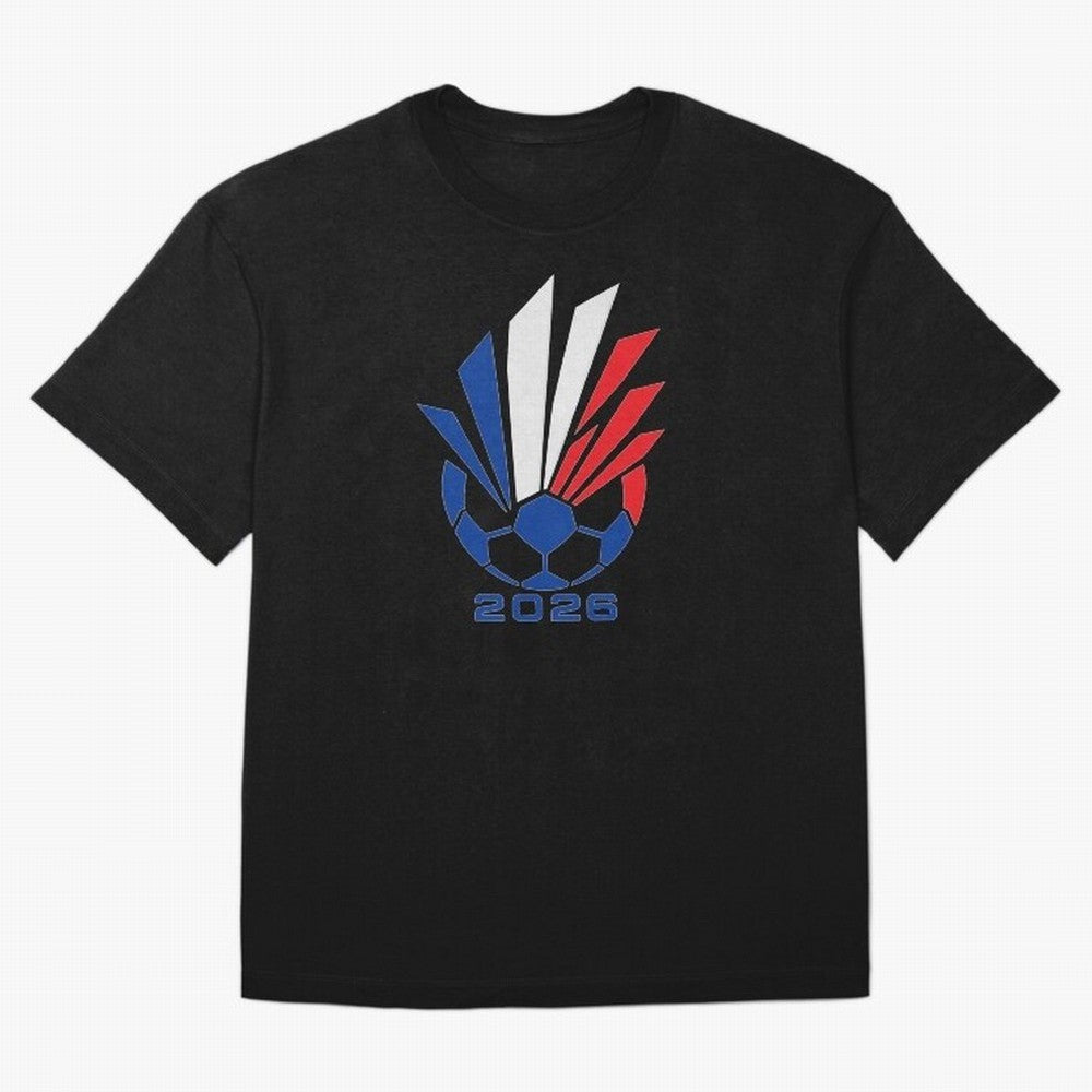 France Soccer 2026 Tricolor Burst Emblem Oversized T-Shirt Wear the Spirit of FIFA World Cup 2026 USA Canada Mexico Spirit, Driven by Netherlands, Cristiano Ronaldo, Haaland and CR7, Classic Soccer Heritage, Championship Pressure, Fan Loyalty and