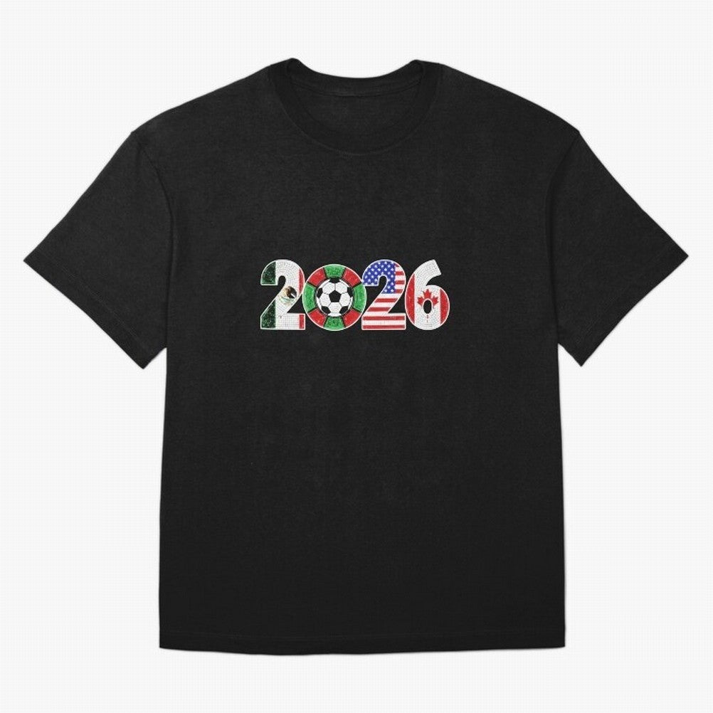 North American Soccer Spirit Team 2026 T-Shirt_82770209 Oversized T-Shirt Feel the Roar of Match Day Hype around FIFA World Cup 2026 Group Stage, Haaland, England and Germany, Football History, Final Match Energy, Crowd Noise and Once in a Lifetime