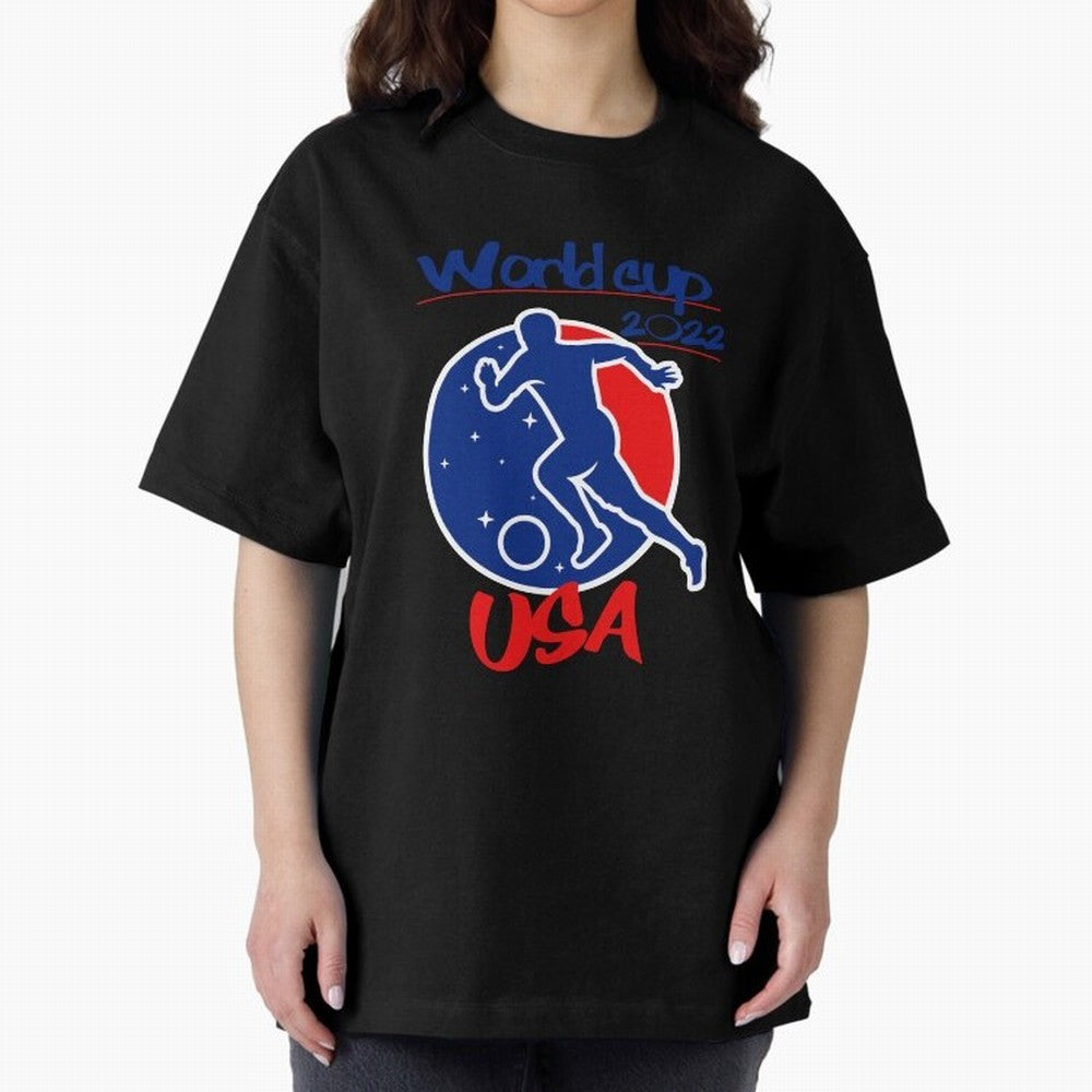 USA World Cup 2022 Oversized T-Shirt Discover Match Day Hype around FIFA World Cup 2026 USA Canada Mexico, CR7 and Messi, Argentina and Brazil, Retro Football Energy, Iconic Rivalries, Trophy Chase Drama and Stadium Atmosphere; Ideal for Fans Who