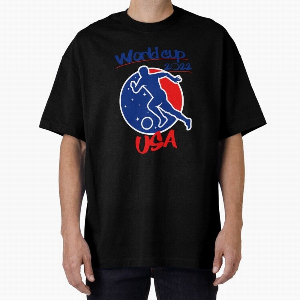 USA World Cup 2022 Oversized T-Shirt Discover Match Day Hype around FIFA World Cup 2026 USA Canada Mexico, CR7 and Messi, Argentina and Brazil, Retro Football Energy, Iconic Rivalries, Trophy Chase Drama and Stadium Atmosphere; Ideal for Fans Who