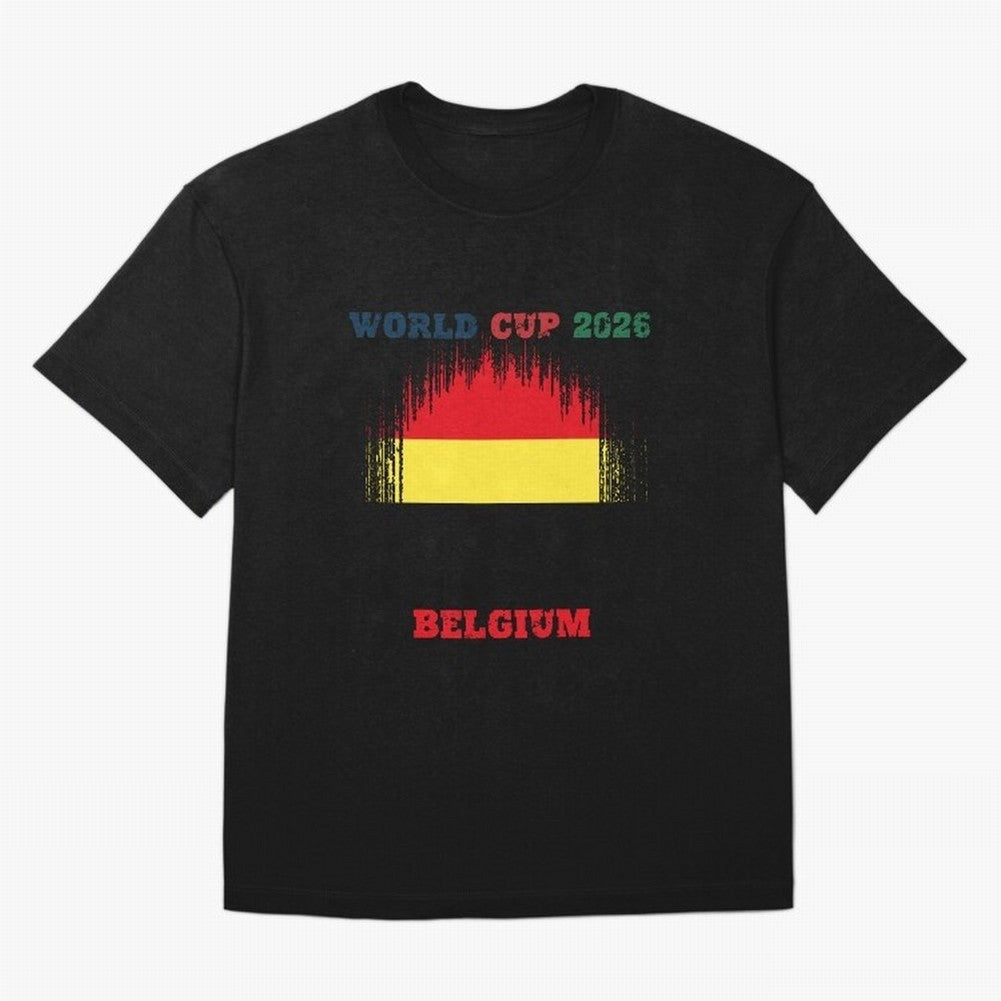 BELGIUM WORLD CUP 2026 Oversized T-Shirt Celebrate Fan Favorites in FIFA World Cup 2026 USA Canada Mexico Filled with Messi, France and Portugal Energy, Tournament Hype, Historic Matchups, Family Viewing Parties and Global Sports Pride; Great for