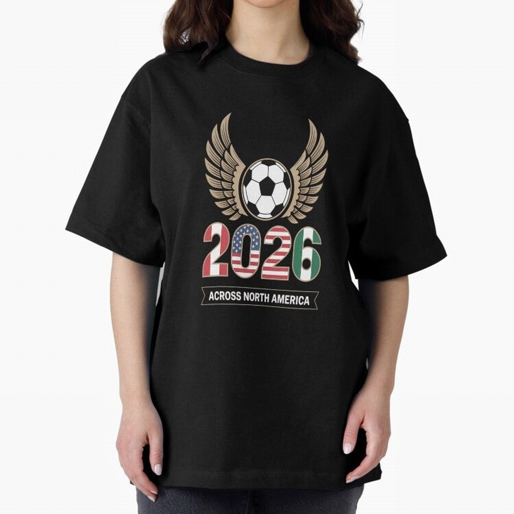 USA Mexi Cana Player 2026 Boys Kids Men Women Teen USA 2026 Oversized T-Shirt Represent the Passion of FIFA World Cup 2026 USA Canada Mexico Spirit, Highlighting Netherlands, Haaland and Mbappe, Goal Celebration Energy, Supporter Heritage, Football