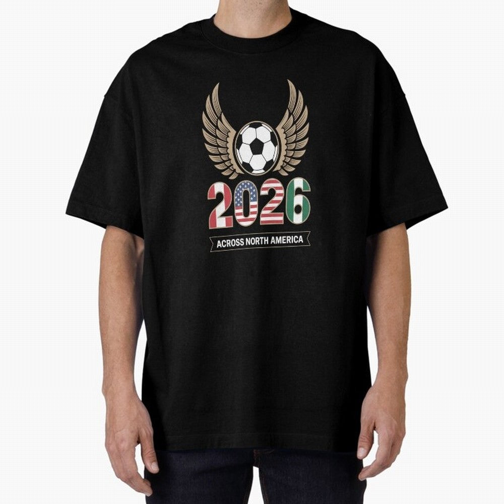 USA Mexi Cana Player 2026 Boys Kids Men Women Teen USA 2026 Oversized T-Shirt Represent the Passion of FIFA World Cup 2026 USA Canada Mexico Spirit, Highlighting Netherlands, Haaland and Mbappe, Goal Celebration Energy, Supporter Heritage, Football