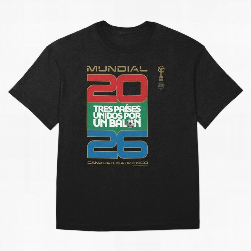 Mundial 26 Three Nations United By A Soccer Ball. Unidos Por Un Baln - World Cup Oversized T-Shirt Celebrate Every Goal in FIFA World Cup 2026 for Fans of Neymar, Haaland and Cristiano Ronaldo and Argentina and Brazil, Bringing Champion Mindset,