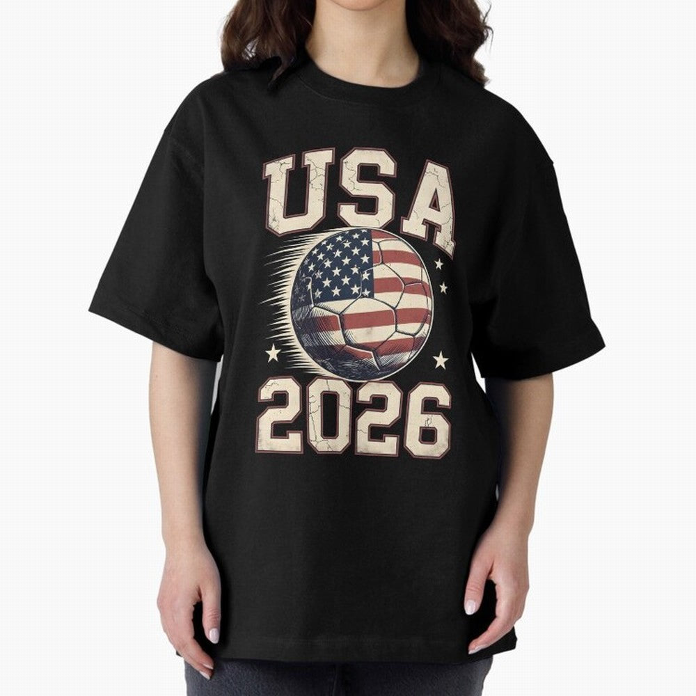 USA 2026 World Cup Soccer Oversized T-Shirt Build FIFA World Cup 2026 Group Stage Centered on Cristiano Ronaldo, England and Germany Energy, Game Day Rituals, Football Legends, Country Pride and the Road to the Final; Made for Collectors Who Enjoy