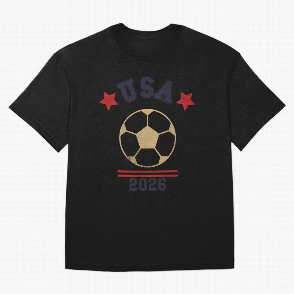 USA Soccer Fan 2026 Jersey Style Design Oversized T-Shirt Unlock FIFA World Cup 2026 USA Canada Mexico Made for CR7 and Messi, England, France and Netherlands Energy, Football Festival Excitement, Trophy Ambitions, Country Rivalries and Star Player