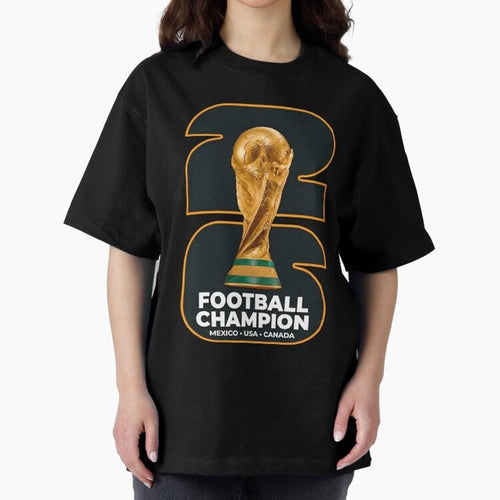 2026 Soccer Tournament Graphic - Football Champion Art Oversized T-Shirt Enjoy Match Day Hype around FIFA World Cup 2026 USA Canada Mexico, CR7 and Messi, France and Portugal, Tournament Hype, Historic Matchups, Family Viewing Parties and Global