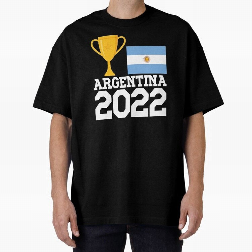 Argentina World Cup Soccer Football 2022, Argentina Soccer Jersey Argentinian Football, Argentina, Argentinian, Qatar World Cup 2022 Oversized T-Shirt Keep the Match Day Mood of Global Football Passion for FIFA World Cup 2026 USA Canada Mexico,