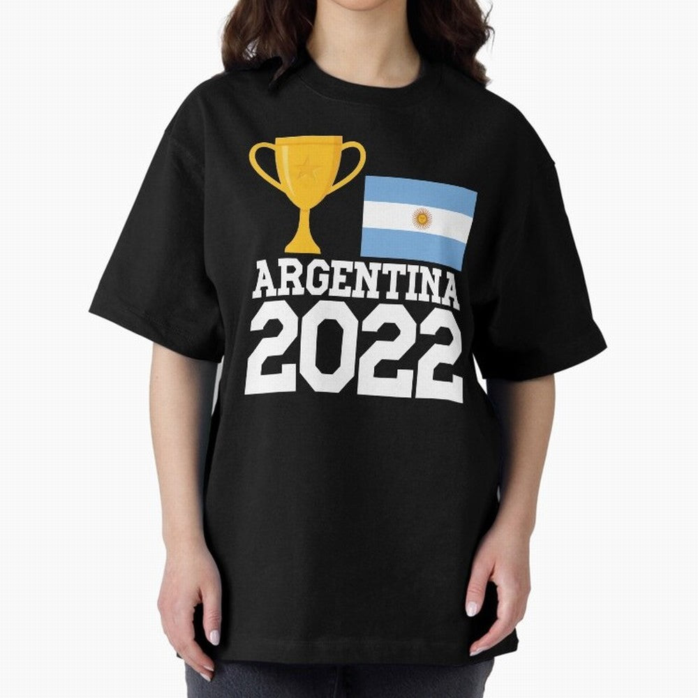 Argentina World Cup Soccer Football 2022, Argentina Soccer Jersey Argentinian Football, Argentina, Argentinian, Qatar World Cup 2022 Oversized T-Shirt Keep the Match Day Mood of Global Football Passion for FIFA World Cup 2026 USA Canada Mexico,