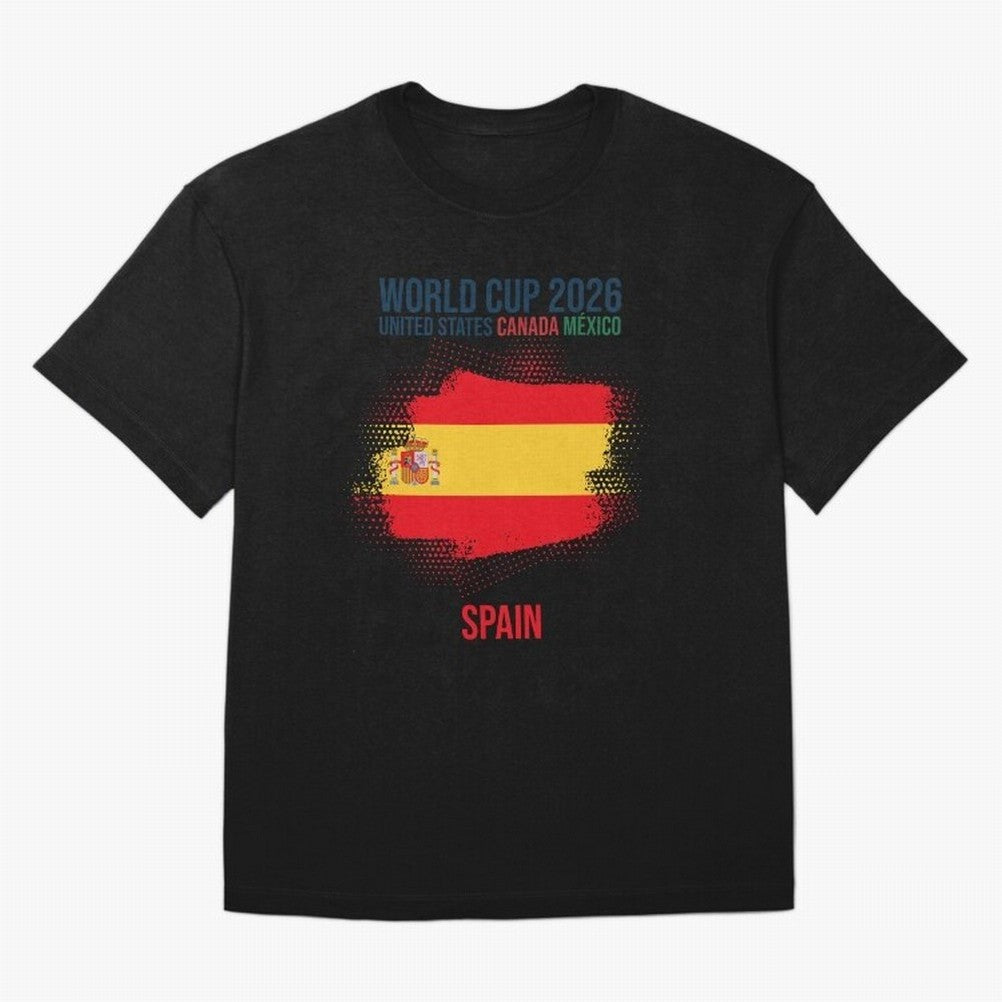 SPAIN WORLD CUP 2026 Oversized T-Shirt Carry the Colors and Pride of FIFA World Cup 2026 USA Canada Mexico Spirit, Inspired by Brazil, Portugal and Argentina, Mbappe, Soccer Culture, Superstar Moments, National Team Dreams and Competitive Fire;